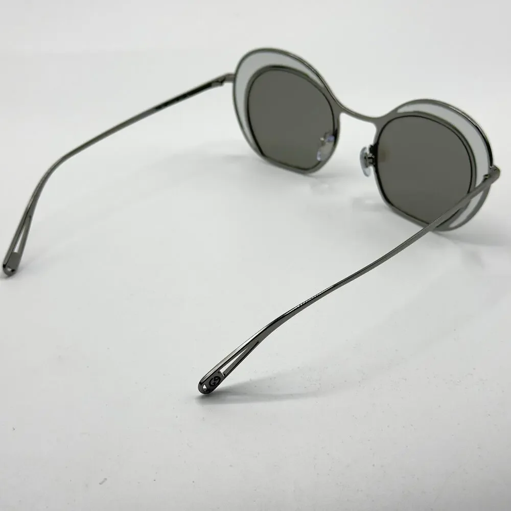 Giorgio Armani Sunglasses AR6073 3010/6G Silver Cat Eye Frame Gray Lens 47mm